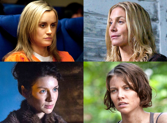 Taylor Schilling, Caitriona Balfe, Lauren Cohan, Elizabeth Mitchell, TV's Makeup Free Ladies Taylor Schilling, Caitriona Balfe, Lauren Cohan, Elizabeth Mitchell, TV's Makeup Free Ladies